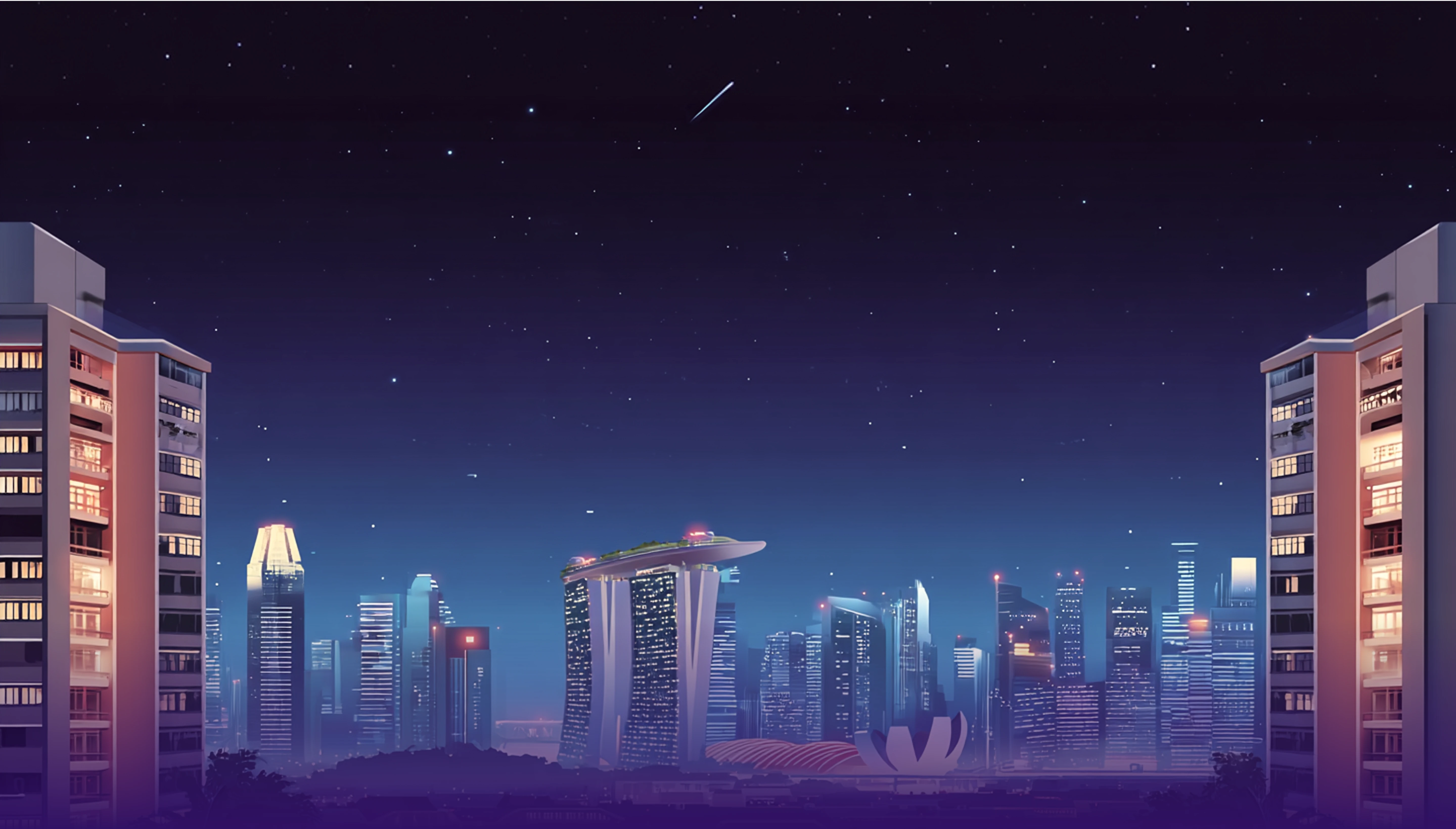 Singapore cityscape background